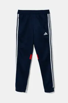 adidas Performance pantaloni de trening pentru copii culoarea bleumarin, cu imprimeu, JD3062 imagine