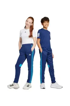 adidas Performance pantaloni de trening pentru copii culoarea bleumarin, cu imprimeu, JW0485 imagine