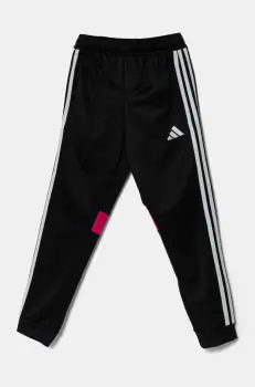 adidas Performance pantaloni de trening pentru copii culoarea negru, cu imprimeu, JD3064 imagine