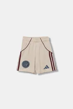 adidas Performance pantaloni scurti copii AJAX culoarea bej, talie reglabila, JI9574 imagine