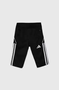 adidas Performance pantaloni scurti copii TIRO23L 3/4PNTY culoarea negru, cu imprimeu, talie reglabila, HS3552 imagine