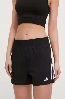 adidas Performance pantaloni scurti de alergare Own the Run culoarea negru, cu imprimeu, high waist imagine