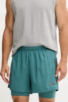 adidas Performance pantaloni scurti de alergare Own The Run culoarea verde, JW9701 imagine