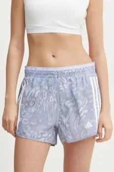 adidas Performance pantaloni scurti de alergare Own The Run culoarea violet, modelator, high waist, JD7759 imagine