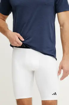 adidas Performance pantaloni scurti de antrenament Techfit culoarea alb, IW5838 imagine