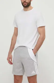 adidas Performance pantaloni scurti de antrenament Tiro 24 culoarea gri, melanj, IR9308 imagine