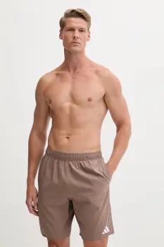 adidas Performance pantaloni scurti de baie Essentials culoarea maro, JX8758 imagine