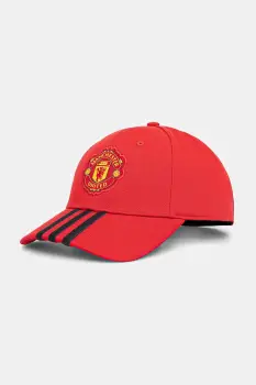 adidas Performance sapca de baseball din bumbac MANCHESTER UNITED culoarea rosu, JM3052 imagine