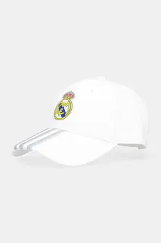 adidas Performance sapca de baseball din bumbac REAL MADRID culoarea alb, JX1635 imagine