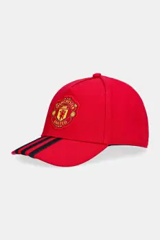 adidas Performance sapca din bumbac pentru copii Manchester United culoarea rosu, JV5888 imagine