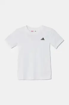 adidas Performance tricou copii culoarea alb, neted, JI9257 imagine