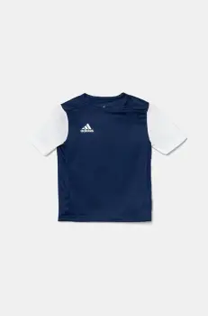 adidas Performance tricou copii culoarea albastru marin, cu imprimeu, DP3219 imagine