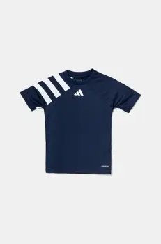 adidas Performance tricou copii culoarea albastru marin, cu imprimeu, IT5657 imagine