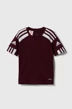 adidas Performance tricou copii culoarea bordo, modelator imagine