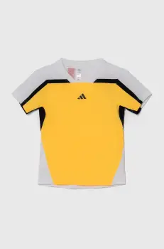 adidas Performance tricou copii culoarea galben, cu imprimeu imagine