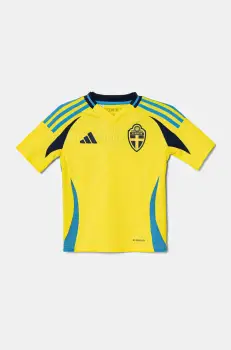 adidas Performance tricou copii culoarea galben, modelator, IP8416 imagine