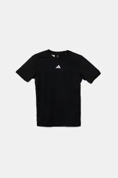 adidas Performance tricou copii culoarea negru, cu imprimeu, JI9265 imagine