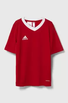 adidas Performance tricou copii culoarea rosu, neted imagine