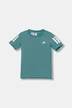 adidas Performance tricou copii culoarea turcoaz, cu imprimeu, JX8206 imagine