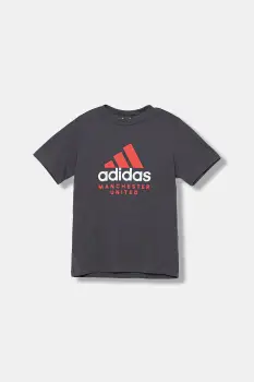 adidas Performance tricou copii Manchester United culoarea albastru marin, cu imprimeu, IT4204 imagine