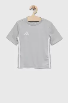 adidas Performance tricou copii TABELA 23 JSY culoarea gri, cu imprimeu imagine