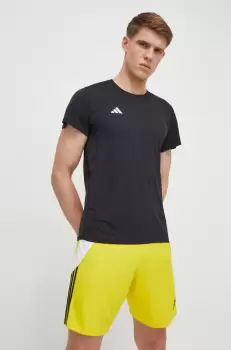 adidas Performance tricou de alergare Adizero culoarea negru, neted imagine