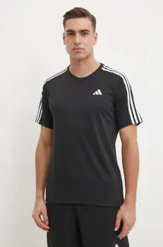 adidas Performance tricou de alergare Own The Run culoarea negru, cu imprimeu, IQ3834 imagine