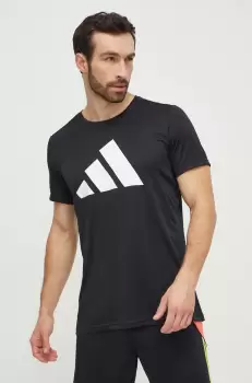 adidas Performance tricou de alergare Run It culoarea negru, cu imprimeu imagine