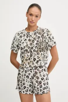 adidas Performance tricou de antrenament culoarea bej, JY4604 imagine