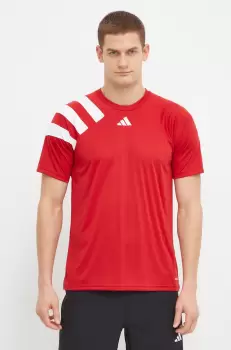 adidas Performance tricou de antrenament Fortore 23 culoarea rosu, cu imprimeu imagine