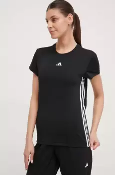 adidas Performance tricou de antrenament Hyperglam culoarea negru imagine
