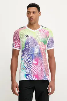 adidas Performance tricou de antrenament PRIDE culoarea alb, cu imprimeu, JL8097 imagine