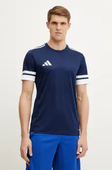 adidas Performance tricou de antrenament Squad 25 culoarea albastru marin, cu imprimeu, JG5830 imagine