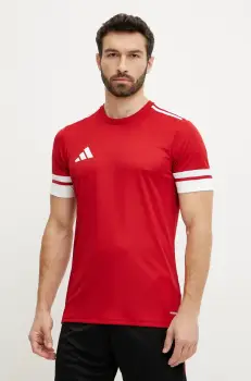 adidas Performance tricou de antrenament Squad 25 culoarea rosu, cu imprimeu, JE2601 imagine