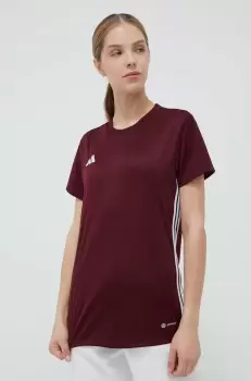 adidas Performance tricou de antrenament Tabela 23 culoarea bordo imagine