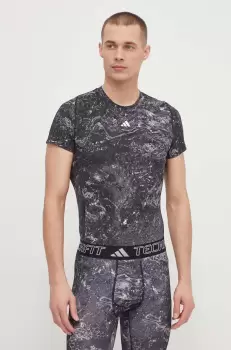 adidas Performance tricou de antrenament Techfit culoarea negru, modelator imagine