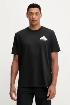 adidas Performance tricou de antrenament TIE-INS culoarea negru, cu imprimeu, JW3926 imagine