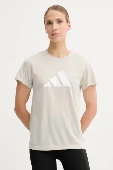 adidas Performance tricou de antrenament Train Essentials culoarea bej, JC9594 imagine