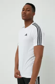 Adidas Performance tricou de antrenament Training Essentials culoarea alb, cu imprimeu imagine