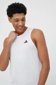 Adidas Performance tricou de antrenament Training Essentials culoarea alb imagine