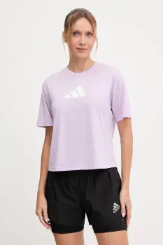 adidas Performance tricou de antrenament Workout Essentials culoarea violet, JY2183 imagine