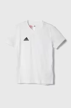 adidas Performance tricou de bumbac pentru copii ENT22 TEE Y culoarea alb, cu imprimeu imagine