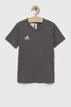 adidas Performance tricou de bumbac pentru copii ENT22 TEE Y culoarea gri, cu imprimeu imagine