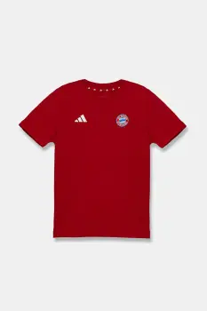 adidas Performance tricou de bumbac pentru copii FCK culoarea rosu, cu imprimeu, IT4138 imagine