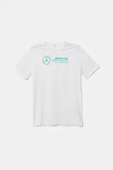 adidas Performance tricou de bumbac pentru copii MERCEDES culoarea alb, cu imprimeu, JZ0900 imagine