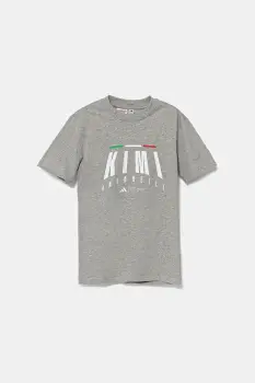 adidas Performance tricou de bumbac pentru copii MERCEDES culoarea gri, cu imprimeu, JZ8913 imagine