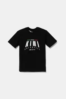 adidas Performance tricou de bumbac pentru copii MERCEDES culoarea negru, cu imprimeu, JZ8912 imagine