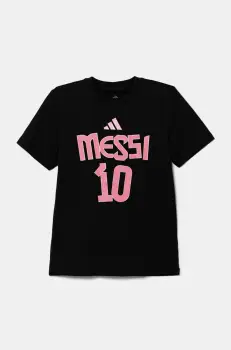 adidas Performance tricou de bumbac pentru copii MESSI culoarea negru, cu imprimeu, JM3553 imagine