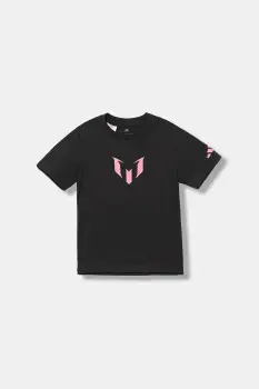 adidas Performance tricou de bumbac pentru copii MESSI culoarea negru, cu imprimeu, JM8950 imagine