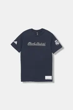 adidas Performance tricou de bumbac pentru copii REAL MADRID culoarea bleumarin, cu imprimeu, JY0999 imagine